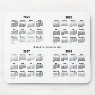 Vit 2025-2028 4 år kalender vid Janz Musmatta