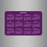Vit 2025-kalender om Lilans bakgrundsmall Magnet<br><div class="desc">Vit kalender för 2025 läggs ovanpå en lila bakgrundsmall på den här flexibla magneten på 4" x 6". Du kan lägga till en egen bakgrundsbild i sidlisten om du vill. Om du bara vill ha en annan bakgrund i färg trycker du på "Redigera med Design Verktyg", markerar lila bakgrund och...</div>