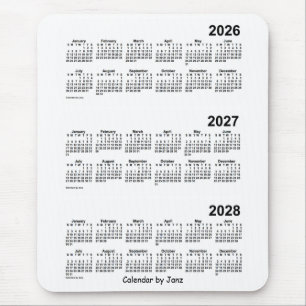 Vit 2026-2028 3 år kalender vid Janz Musmatta