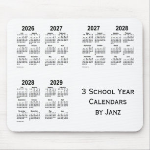 Vit 2026-2029 3 skolår kalendrar vid Janz Musmatta
