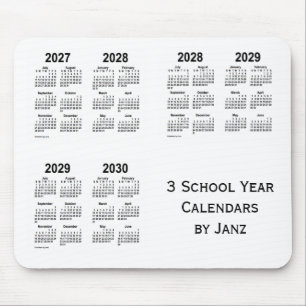 Vit 2027-2030 3 skolår kalendrar vid Janz Musmatta