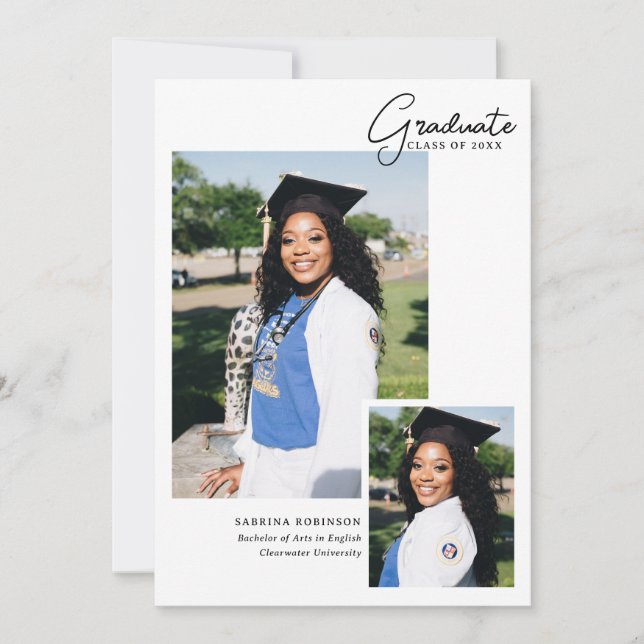 Vit 2 fotoskripttypografi Studenten Meddelande (Framsida)