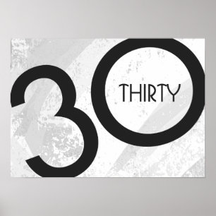 Vit 30-årsjubileum poster