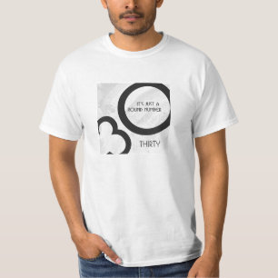 Vit 30-årsjubileum t-shirt