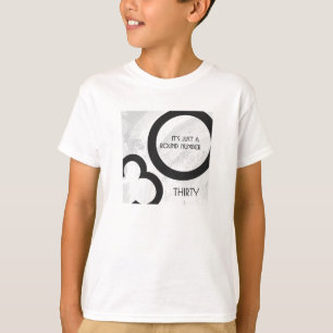 Vit 30-årsjubileum t shirt