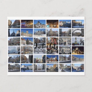 Vit 36 Foto Collage Grid Resa Anpassad Vykort