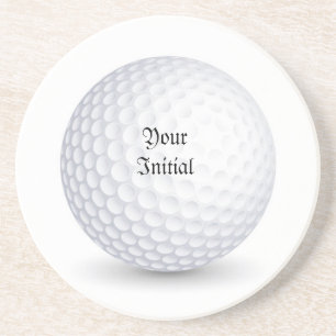 Vit 3D Golfboll Rund Sandstensunderlägg Underlägg