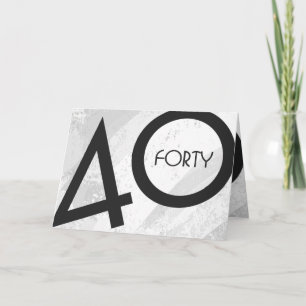 Vit 40-årsjubileum kort