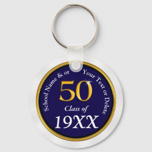 Vit 50-årig klassReunion-Souvenirs Nyckelring