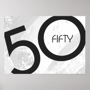 Vit 50-årsjubileum poster