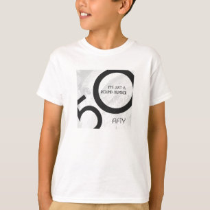 Vit 50-årsjubileum t-shirt