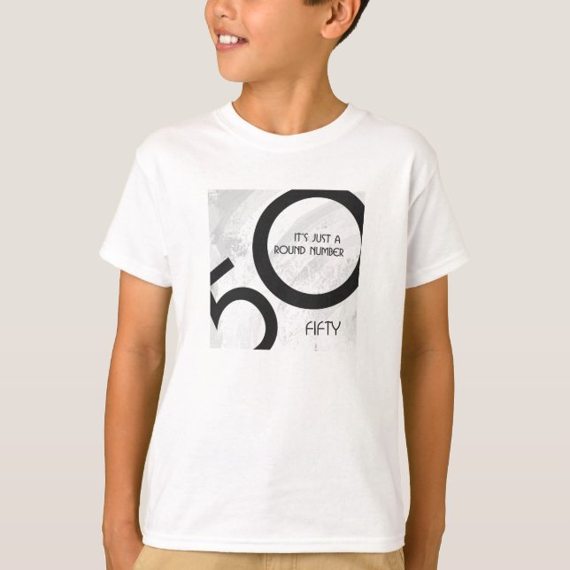 Vit 50-årsjubileum t-shirt (Framsida)