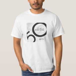 Vit 50-årsjubileum t-shirt