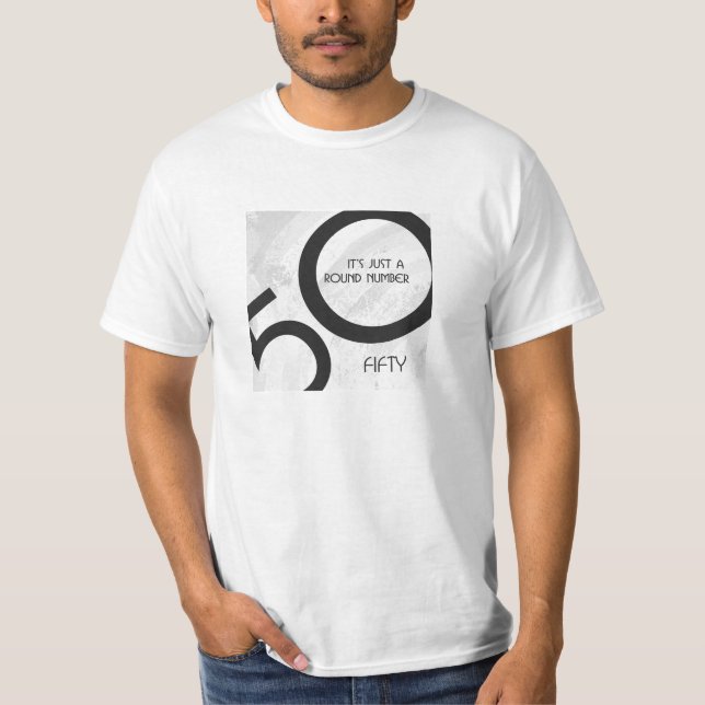 Vit 50-årsjubileum t-shirt (Framsida)