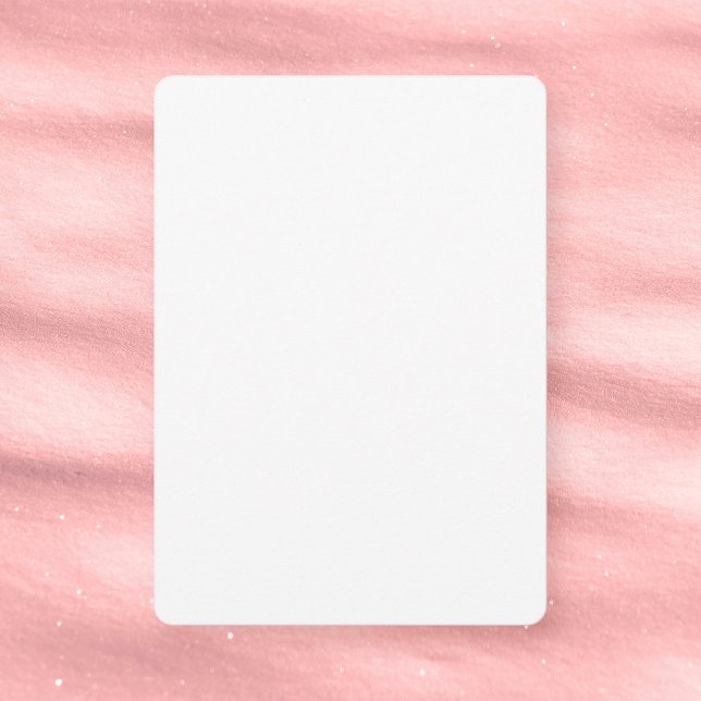 Vit 5-tums x 7-tums halvblank, rundad, tom babystö inbjudningar (Plain white blank 5 x 7 baby shower invitation with rounded corners)