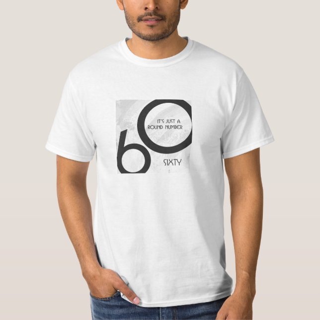 Vit 60-årsdag tee (Framsida)