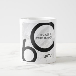 Vit 60-årsjubileum jumbo mugg
