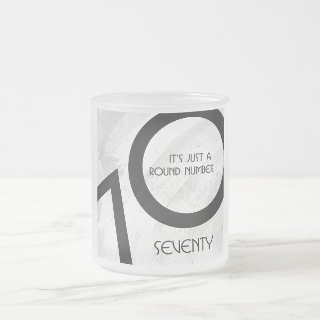 Vit 70-årsjubileum frostad glasmugg (Center)