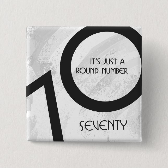 Vit 70-årsjubileum knapp (Framsida)