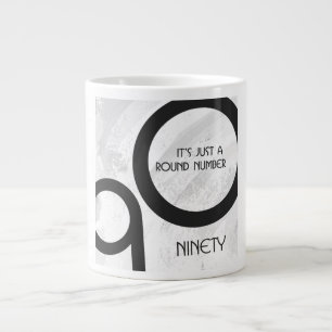 Vit 90-årsjubileum jumbo mugg