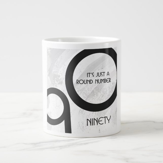 Vit 90-årsjubileum jumbo mugg (Framsidan)