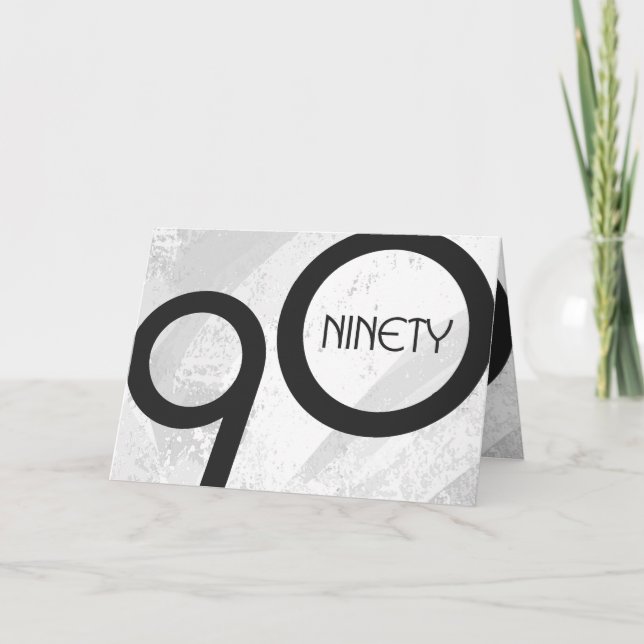 Vit 90-årsjubileum kort (Framsida)