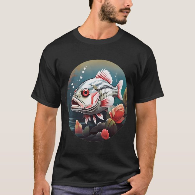 Vit abborre t shirt (Framsida)