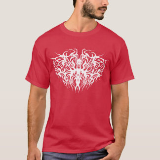 Vit Abstrakt Brken hjärtklappning T Shirt