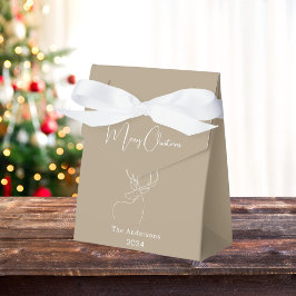 Vit abstrakt i Beige renar, modern jul Presentaskar