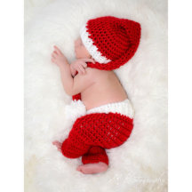 Vit acccenterad Crochet-jultomten i Baby-kläder