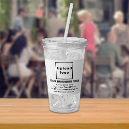 Vit affärsmärke | Akryl Tumbler Take Away Mugg