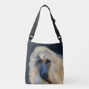 Vit Afghanhund Axelväska