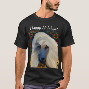 Vit Afghanhund T Shirt