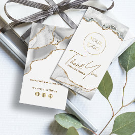 Vit agate paket infogning visitkort