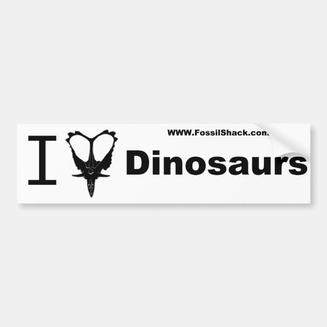 Vit älskar jag Dinosaursbildekalet Bildekal (Framsidan)