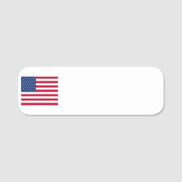 Vit amerikansk flagg Namn etikett för whiteboardpe Namnbricka
