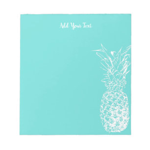 Vit ananas torrt raderingsbord anteckningsblock