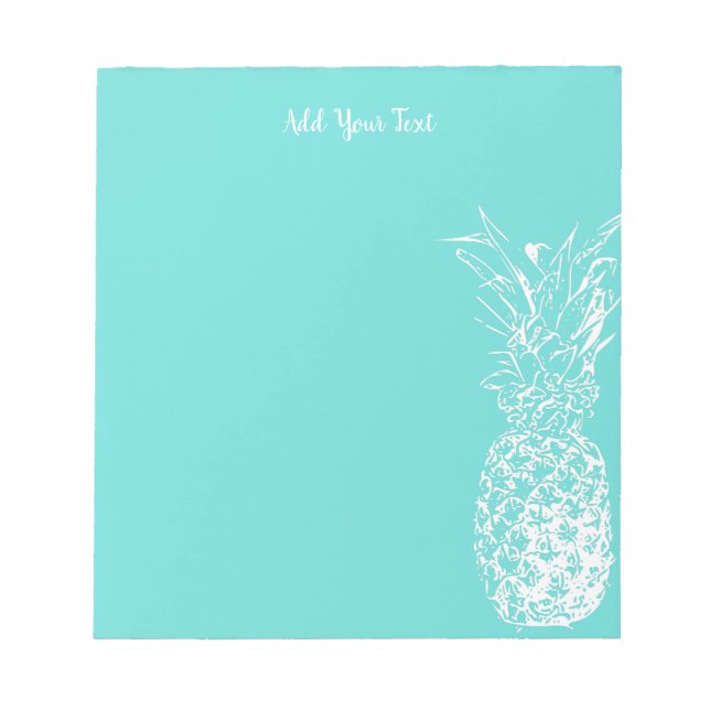 Vit ananas torrt raderingsbord anteckningsblock (Framsida)