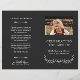 Vit andedräkt Firande i Life-begravningsprogrammet