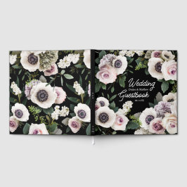 Vit Anemone på Äkta Svart Gästböcker