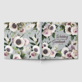 Vit Anemone på Nordlig Droppfläck Grå Gästböcker