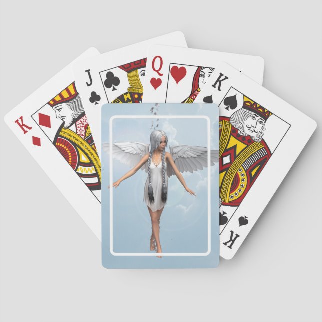 Vit ängel casinokort (Baksidan)