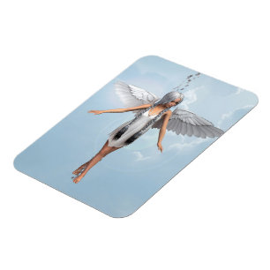 Vit ängel magnet