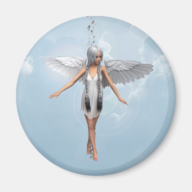 Vit ängel magnet (Framsidan)