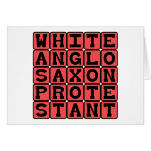 Vit anglosaxisk protestant, WASP Hälsningskort
