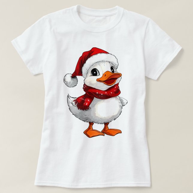 Vit ankunge jul t shirt (Design framsida)