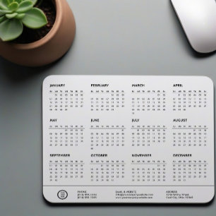 Vit Anpassade Company Logotyp Swag 2024-kalender Musmatta
