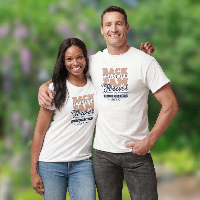 Vit anpassningsbar Family Reunion med citat T-Shir T Shirt (Family Reunion T-Shirt Keepsake)