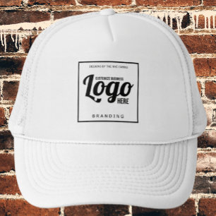 Vit Anpassningsbar Logotyp Hat Keps