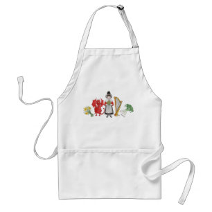 Vit Apron: Welsh Daffodils Dragon Leeks Harp Förkläde